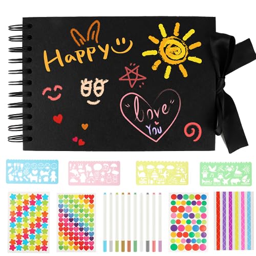 Álbum de Fotografias para Colar e Escrever Scrapbook TALIFOCA - Álbuns de fotos - páginas em branco, personalização, alta saturação