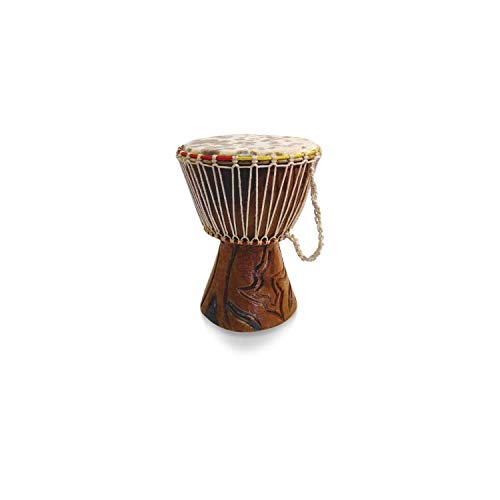 DELSON Y Mini Djembe do Senegal em Madeira Ø 20cm Altura: 31 cm Aucune - Percussão manual - madeira, 20cm, 31 cm, pele de cabra