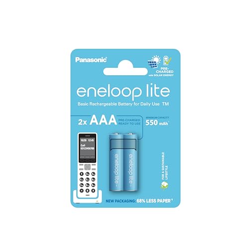 Pilha Recarregável ENELoop Lite Azul (2 unidades) ENELOOP - Baterias - 600 mah, 12V, 2 células, ion-lítio