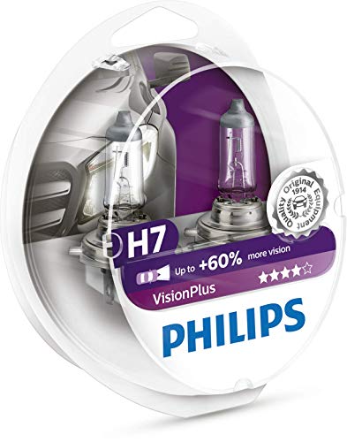 Lâmpada para Faróis PHILIPS Vision Plus H7 Philips automotive lighting - Iluminação de veículo a motor - branco, 55 W, halogenico, resistente