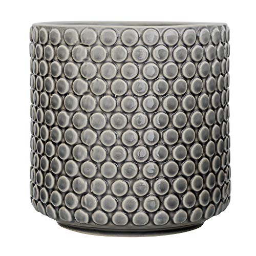 Vaso de Parede BLOOMINGVILLE Dot Cinzento Bloomingville - Vasos e canteiros - cerâmica texturizada, bolhas, diâmetro 15,5 cm
