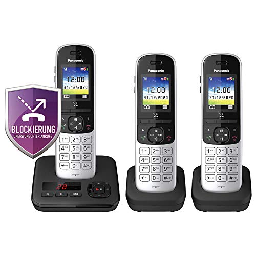 Telefone PANASONIC KX-TGH723GS Preto (Telefone Sem Fios) Panasonic - Telemóveis - telefone, PANASONIC, kx-tgh723gs, preto, sem fio