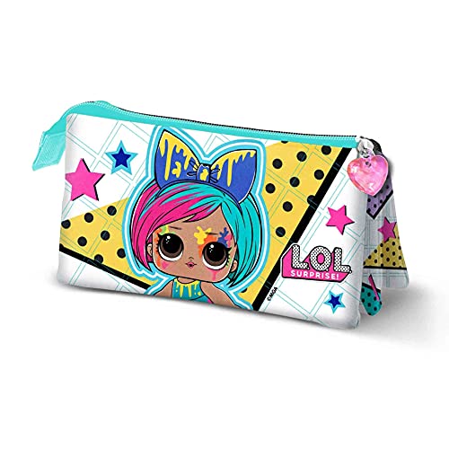 Estojo de Desenho Lol Surprise! MGA Entertainment (Idade minima recomendada: 4 anos) KARACTERMANIA - Estojos para canetas e lápis - 3 compartimentos, bolsos externos, lápis, caneta