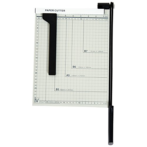 Guilhotina HOMCOM (A4 - 48 x 26,5 x 5cm) HOMCOM - Ferramentas de corte e relevo para artesanato - a4, 12 folhas, corte ajustado, lâminas afiadas