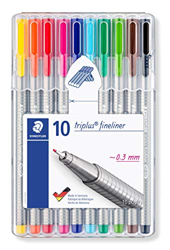 Caneta Fineliner STAEDTLER Triplus Multicor (Ponta Fina) Staedtler - Canetas - ponta fina, metal, resistente, polipropileno