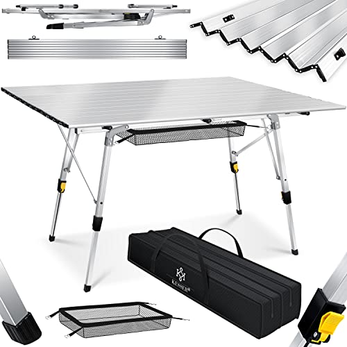 Mesa Campismo Dobrável KESSER (Branco - Alumínio) KESSER - Conjuntos de móveis - dobrável, alumínio, branco