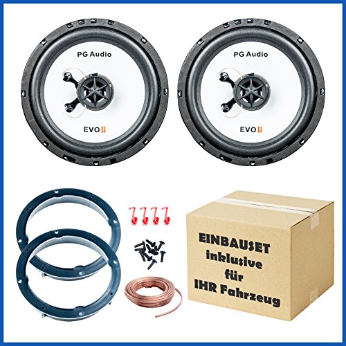 Kit de Som Auto PG AUDIO Mercedes Class E W210 (Preto) PG Audio - Alto-falantes - sistema de som, altifalantes coaxiais, anéis adaptadores, acessórios