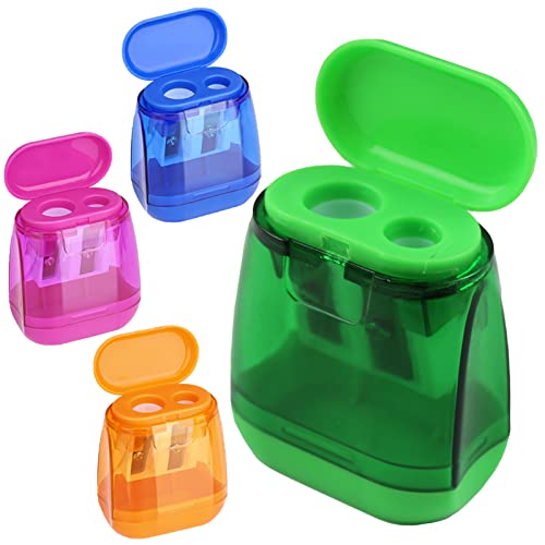Suporte para Lápis 4Pcs com Depósito de Lápis LABUYI - Afia-lápis - 4pcs, depósito de lápis, plástico, preto