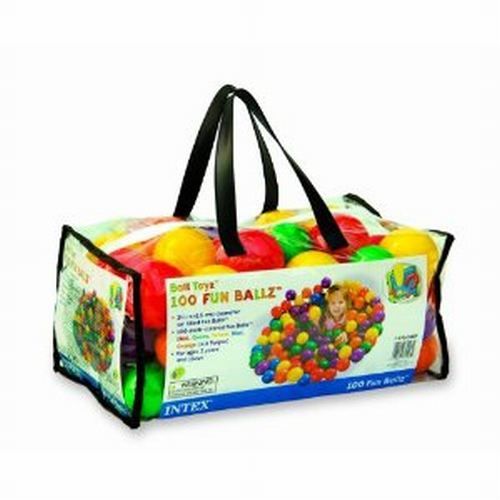 Conjunto de 100 Bolas Coloridas para Piscina Insuflável Ø 8 cm INTEX - Bolas de piscina de bolas - 100 bolas, piscina insuflável, Ø 8 cm, 6 cores