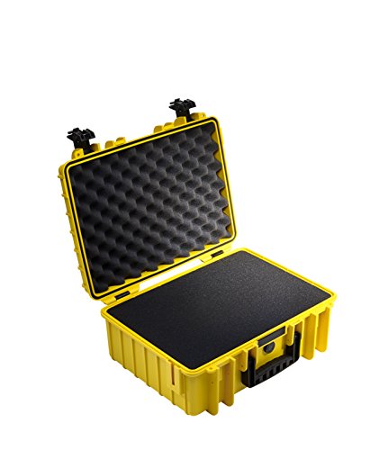 Mala de Fotografia BWIPAC5000Y (Amarelo - 40x30x20cm) B&W - Bolsas e estojos para câmeras - 40x30x20cm, policarbonato rígido, compartimento principal, acessórios