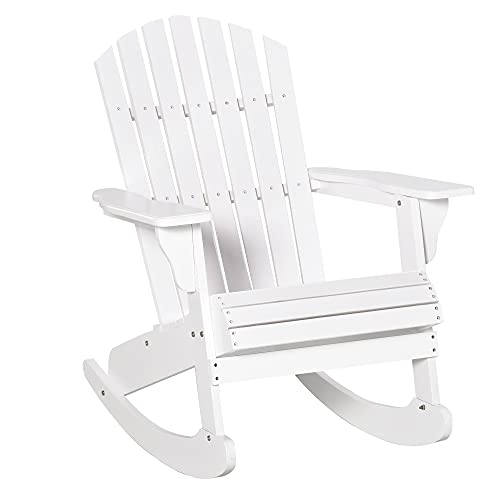 Espreguiçadeira Outsunny | 77 x 94 x 97 cm - Branco Outsunny - Móveis de exterior - balanço suave, confortável, 77x94x97 cm, 130 kg