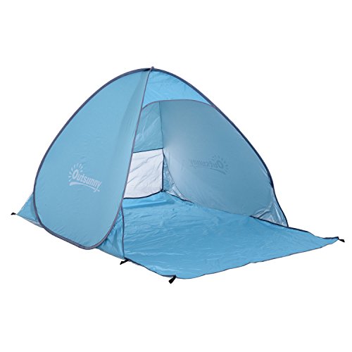 Barraca de Campismo Outsunny | Poliéster e Aço | 200 x 150 x 115 cm - Azul Outsunny - Móveis de exterior - poliéster, aço, 200x150x115 cm, azul