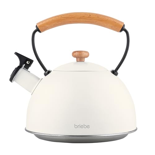 Chaleira de Indução com Apito BRIEBE BRI-KT1115WHT briebe - Chaleiras de fogão - indução, apito, livre bpa