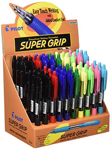 Esferográfica PILOT Super Grip (Multicor - 60 Un) Pilot - Canetas - multicor, 60 unidades, ergonômico, tinta à base de óleo