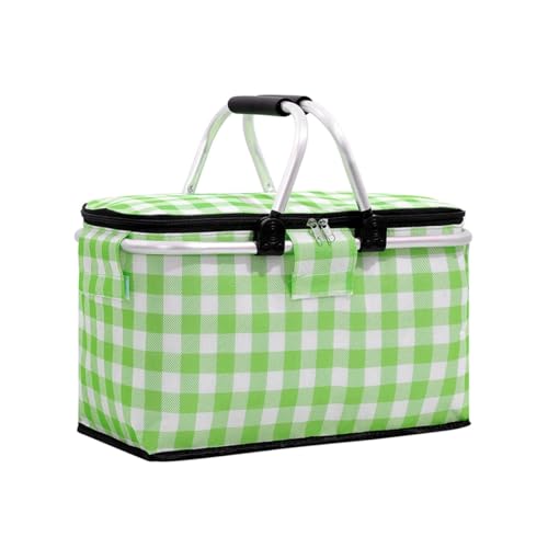 Cesta Portátil TBS Verdes (Recondicionado Como Novo) TIBBERS - Porta-alimentos e bebidas - portátil, verdes, poliéster, alças ajustáveis