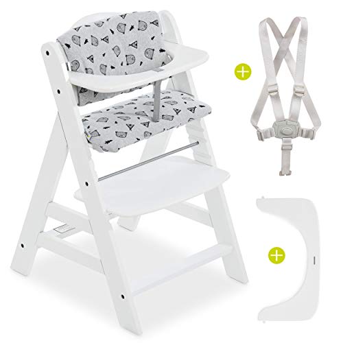 Cadeira de Refeição HAUCK Alpha Plus Set (Branco) Hauck - Móveis para bebês e crianças pequenas - cadeira de refeição, hauck alpha plus set, branco, segurança, barra de protecção, apoio para o pescoço, assento ajustável, encosto ajustável