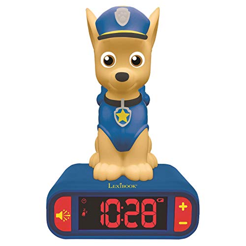 Rádio Despertador PATRULLA CANINA Marshall (Azul) Lexibook - Relógios despertadores - rádio, despertador, patrulla canina, Marshall, azul