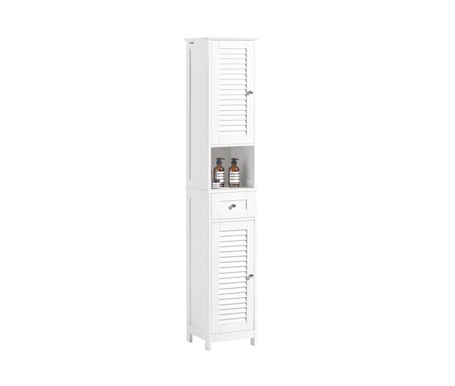 Armário Casa de Banho SOBUY FRG236 (Branco - Melamina - 90x35x180cm) sobuy - Armários de armazenamento e armários de bloqueio - branco, melamina, 90x35x180cm