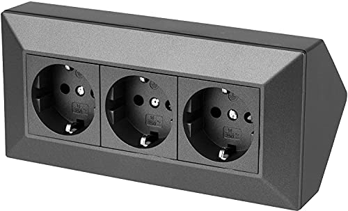 Extensão Elétrica C2G 80931 3 tomadas Preto HAVA - Fios e cabos elétricos - 3 tomadas, proteção contra choque, plástico, 18 m