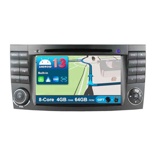 Autorrádio JOYX Android 10 Mercedes-Benz E-Class W211 CLS Class W219 (Preto) JOYX Navi - Áudio - Android 10, Mercedes-Benz E-Class, preto