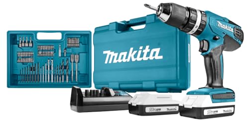 Berbequim de Percussão MAKITA HP457DWE10 Makita - Berbequins elétricos portáteis - 18v, 2 velocidades, percussão, mandril 13mm