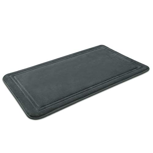 Tapete de Banho ITSOFT Super Absorvente (Cinzento - Espuma - 79 x 51 cm) ITSOFT - Tapetes de banho - super absorvente, 79 x 51 cm, anti-moho, 4 cm grosor