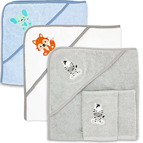 Toalha de Banho com Luvas para Bebés (80 x 80 cm) Babykajo - Banho e corpo - bebés, luvas, 80x80 cm