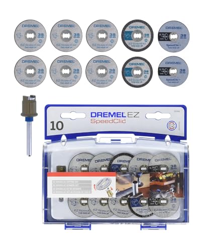 Conjunto de acessórios p/ multi-ferramenta DREMEL SC690 Dremel - Acessórios para brocas e parafusadeiras - 10 discos, corte fino, plástico, troca rápida