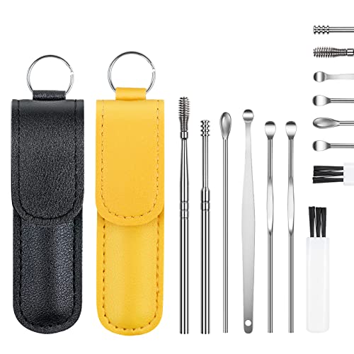 Kit de Limpeza de Ouvidos VICLOON 7 Peças Vicloon - Cotonetes e colheres para os ouvidos - 7 peças, escova de borracha, cerdas, fio, metal