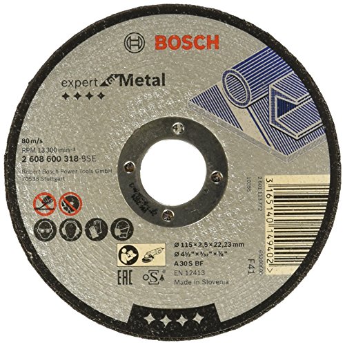 Disco de Corte BOSCH Expert para Metal 115X2.5X2.5 Bosch - Lâminas de serra - 115 mm, metal, cinzento