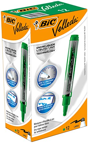 Marcadores BIC Velleda Verde (Caixa de 12 Unidades) BIC - Marcadores - verde, caixa de 12