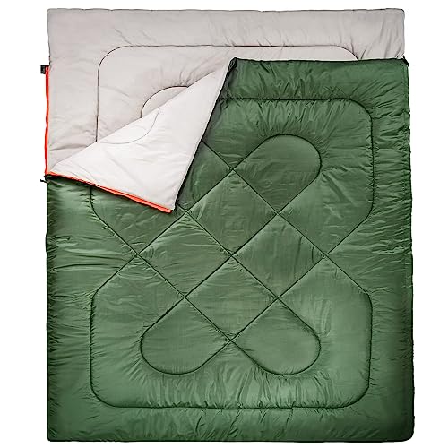 Saco de Dormir AMZBASICS (Queen - Poliéster) Amazon - Sacos de dormir - Queen, poliéster, verde-oliva, 180x152 cm