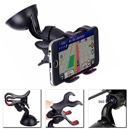 Suporte Telemóvel Auto HOLDER 360º com ventosa móvel (Universal - Preto) Ociodual - Suportes para telemóveis - universal, preto, ventosa móvel