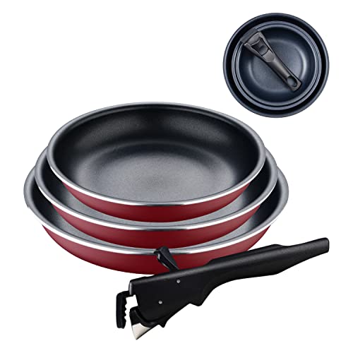 Conjunto de Panelas BERGNER Click&Cook Red Edition Bergner - Frigideiras e panelas de fritar - panelas, click&cook, red edition