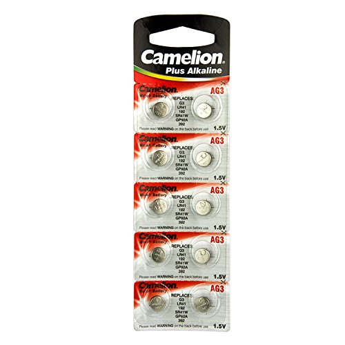 Pilhas CAMELION Bateria Botão Alcalina Ag3/Lr41/192/392 Camelion - Baterias de uso geral - alcalina, ag3/lr41/192/392, 1,5v, 11,6mm x 4,8mm
