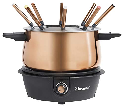 Máquina de Fondue BESTRON 4000 (Capacidade: 1.2 kg) Bestron - Panelas e conjuntos de fondue - 1,2 kg, regulador de temperatura, lavável, antiderrapante