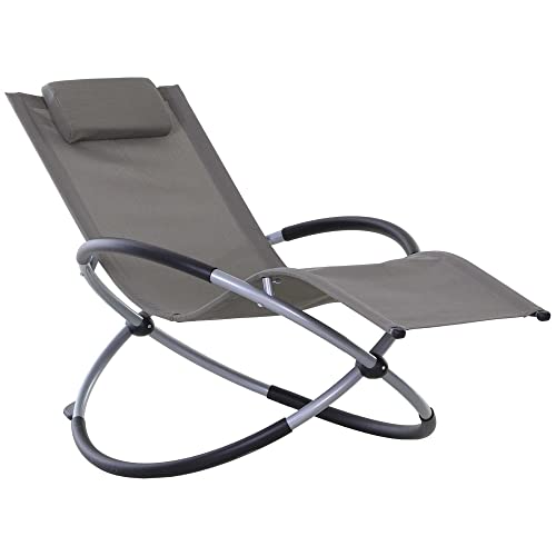 Espreguiçadeira Outsunny | Cinzento, Branco Outsunny - Móveis de exterior - espreguiçadeira, cinzento, branco