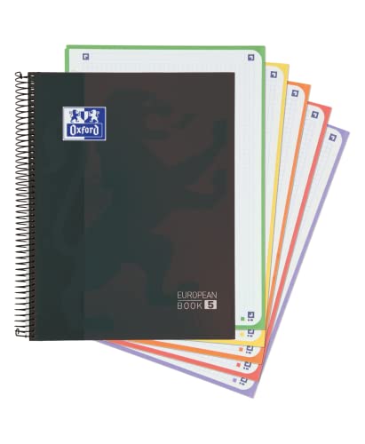 Caderno OXFORD A4+ (Preto - Quadriculado - 21.6x29.7cm) Hamelin Brands - Cadernos e bloco de notas - quadriculado, 21.6x29.7cm, 5mm, espiral