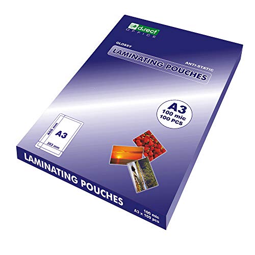 Pack 100 Folhas para Laminação D.RECT Brilhantes Leviatan-Poligrafia Sp. z o.o. - Filme de laminação, pochetes e folhas - 100 folhas, a3, brilhantes