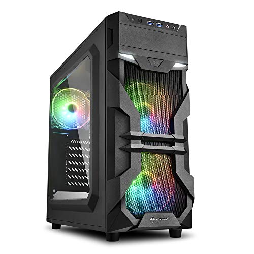 Suporte de Mesa para TV SHARKOON Vg7-W Rgb (Preto) Sharkoon - Componentes de computador - tv, rgb, preto