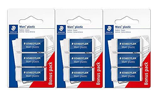 Blister 3 Unidades de Eraser Staedtler Abk3D STAEDTLER Mars Deutschland GmbH - Borrachas - eraser, staedtler, abk3d