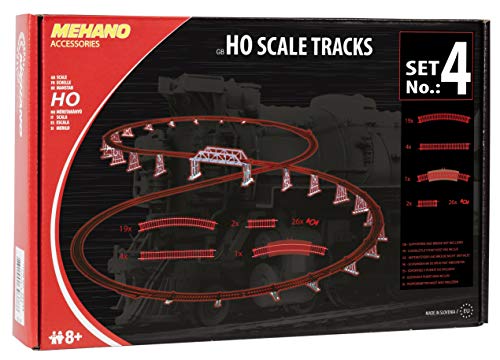 Conjunto de trilhos para comboios Mehano 4 peça(s) Mehano - Brinquedos - metal, 4 peças, preto, verde