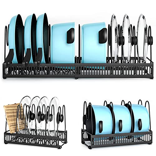 Organizador de Panelas LIESUN com 3 Métodos Liesun - Organizadores de cozinha - organizador, panelas, 3 métodos, instalável