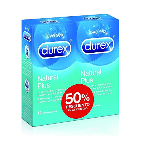 Preservativos LOVE & SEX NATURAL PLUS (24 un) DUREX - Cuidados pessoais - ultrafina, revestimento natural, conforto, tamanho médio