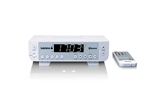 Rádio de Cozinha CECOTEC KCR-100WH (Branco - Digital - Pilhas e Corrente) Lenco - Áudio - digital, bluetooth, fm pll, temporizador, alarme