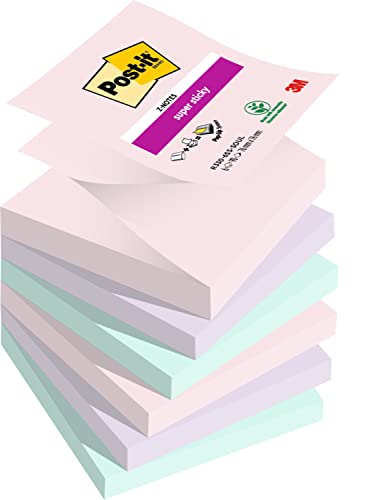 Bloco de Notas Autocolante POST-IT Z-Notes Super Sticky Collection 3M - Notas autoadesivas - autocolante, super sticky, collection