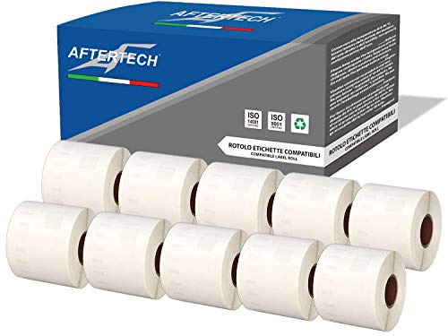 Etiquetas DYMO S0722434 Removíveis Branco Aftertech - Fitas de etiquetas e recargas - 2200 etiquetas, 54 x 101 mm, papel térmico, compatível Dymo