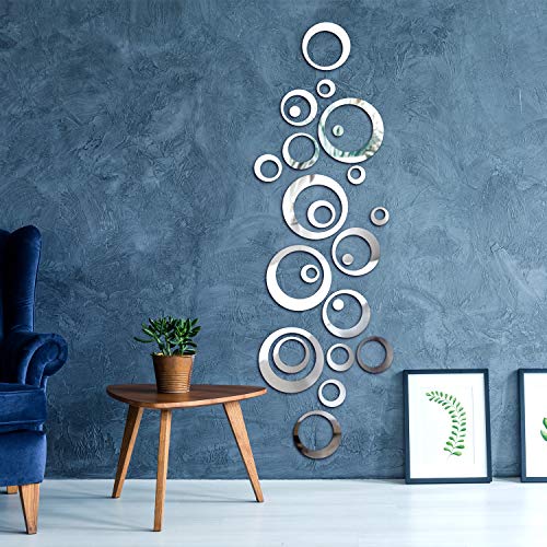 Espelho de Parede Bricolage 48 Peças 8 Estilos Shappy - Decalques de decoração para casa - espelho, parede, bricolagem, 48 peças, estilos