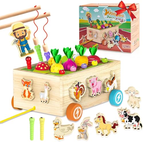 Jogo Didático ACIHYWAY Wooden Montessori Toys Achiyway - Brinquedos - didático, madeira, montessori, animais