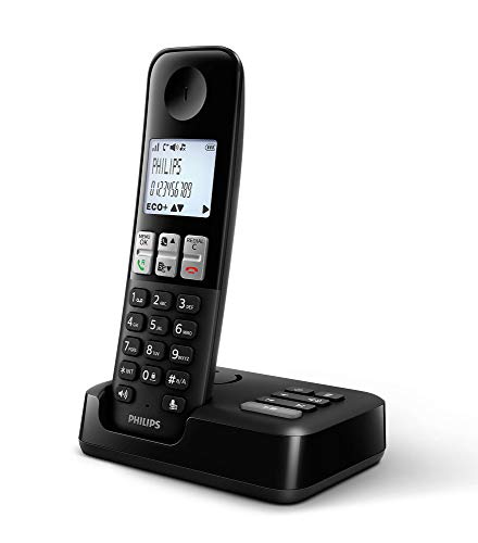 Telefone sem fio PHILIPS D2551B/01 Preto Philips - Telefonia - telefone sem fio, philips, d2551b/01, preto, inalambrico, lcd